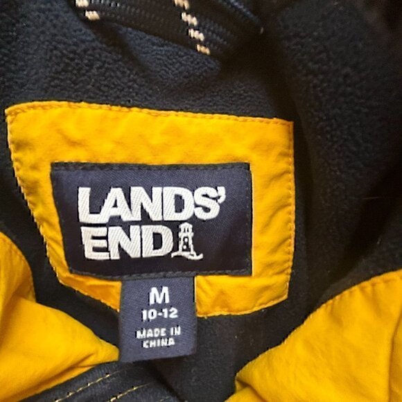 Boys Lands End Jacket Size M in Yellow/Navy - Picture 8 of 8